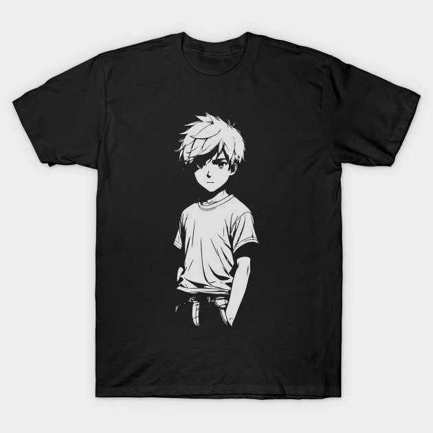 Anime Boy 01 T-Shirt by SanTees